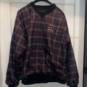 90s Forrester Portland Or Ryder Cup golf Plaid V-Neck Pullover windbreaker XL